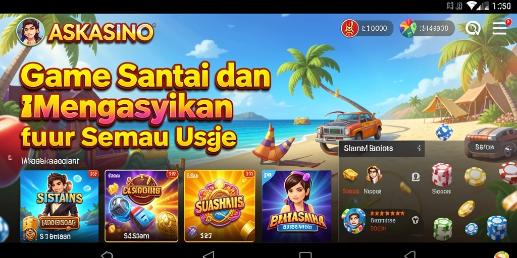 Tampilan gameplay <strong>ASKASINO</strong> yang seru dan berwarna-warni.