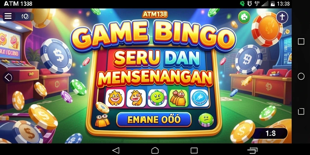 Screenshot <strong>ATM138</strong> menunjukkan serunya gameplay Bingo yang interaktif.