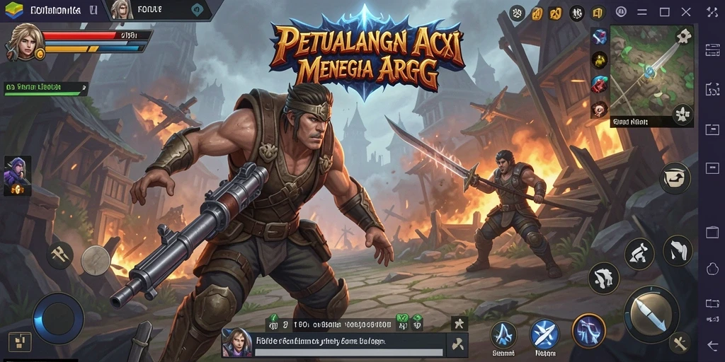Tangkapan layar gameplay F08 menunjukkan pertarungan aksi yang mendebarkan.