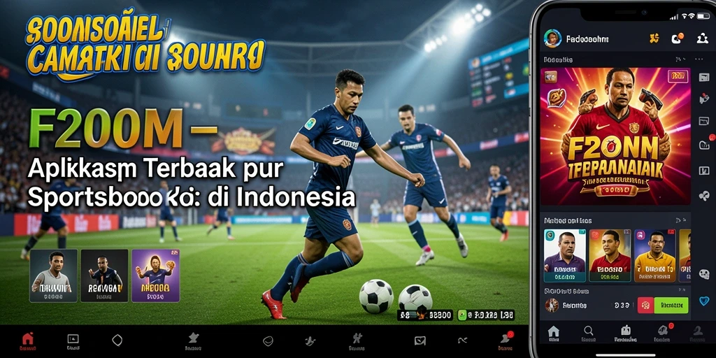Screenshot menunjukkan antarmuka pengguna F200M saat taruhan olahraga.