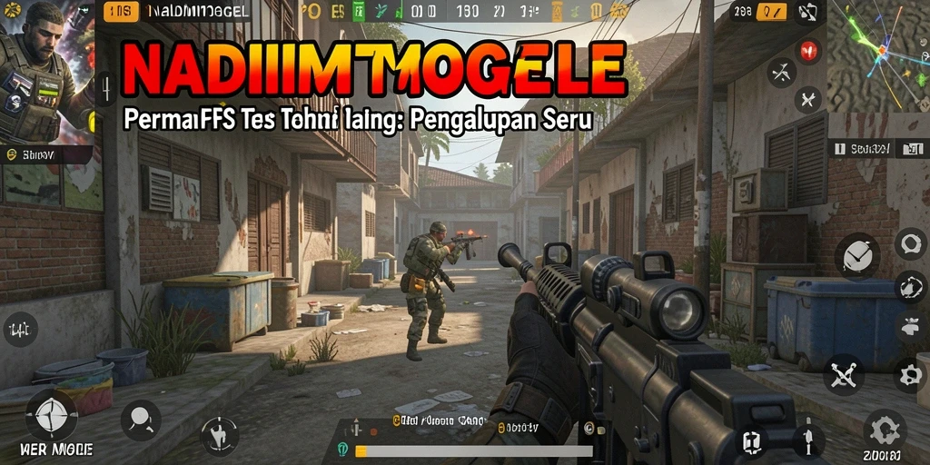 Tampilan layar permainan NADIMTOGEL yang mendebarkan dengan aksi FPS.