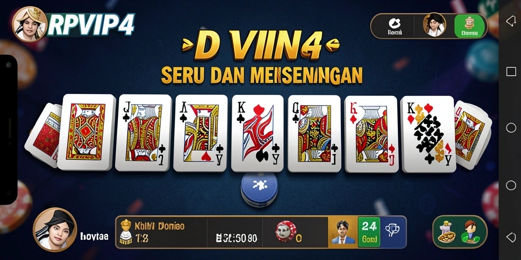 Screenshot gameplay RPVIP4 menunjukkan keseruan permainan Domino.