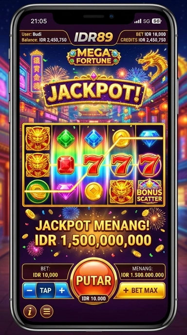 Tampilan utama aplikasi idr89 yang sederhana dan intuitif.